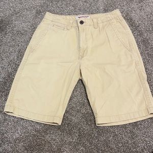 Khaki flat face shorts